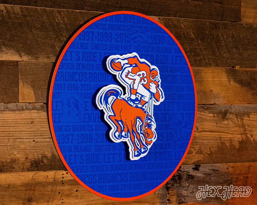 Denver Broncos CRAFT SERIES 3D Embossed Metal Wall Art