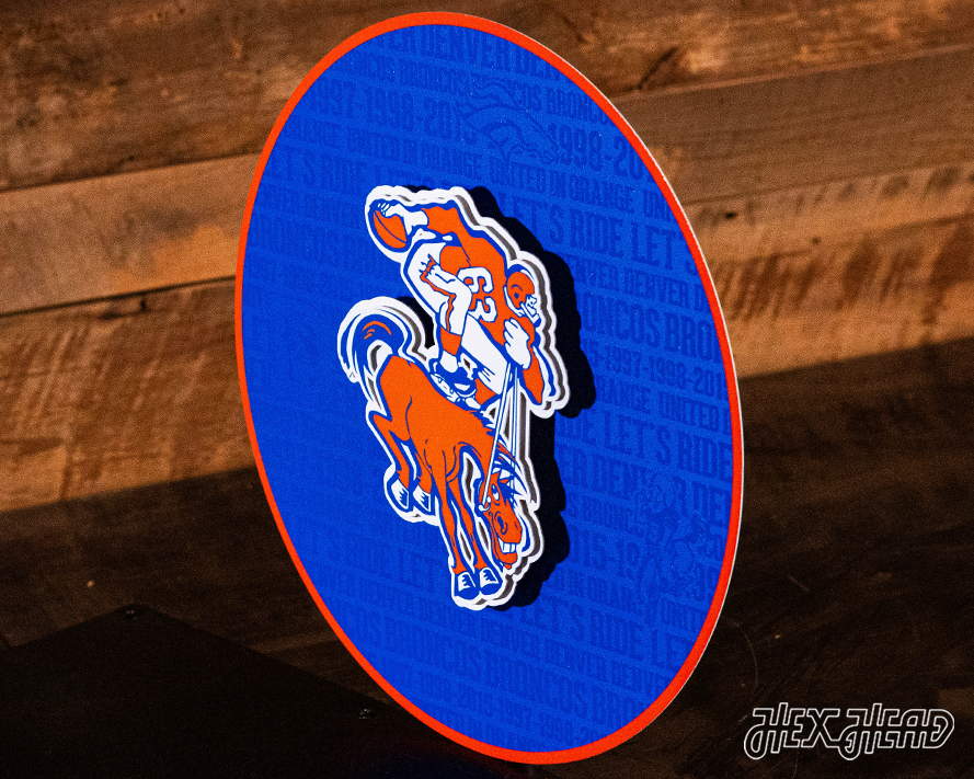 Denver Broncos CRAFT SERIES 3D Embossed Metal Wall Art