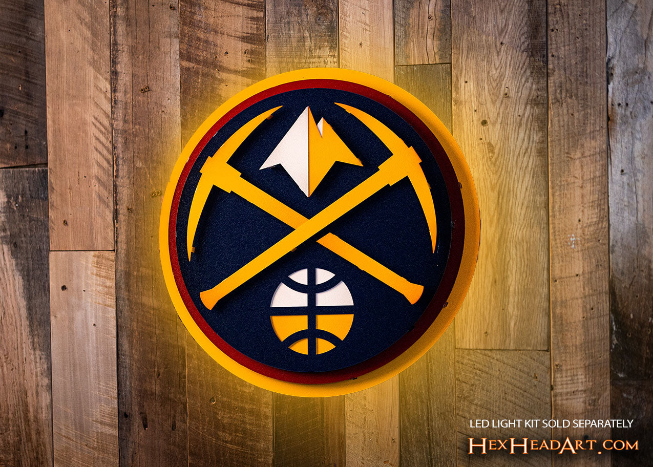 Denver Nuggets 3D Vintage Metal Wall Art