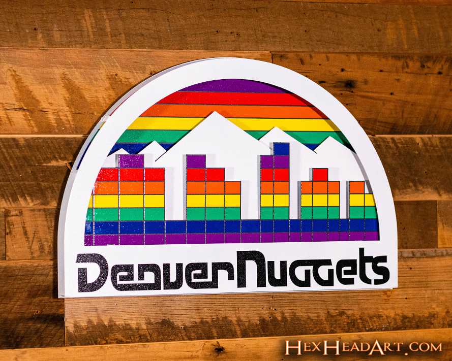 Denver Nuggets Throwback "1981 - 1993" 3D Vintage Metal Wall Art