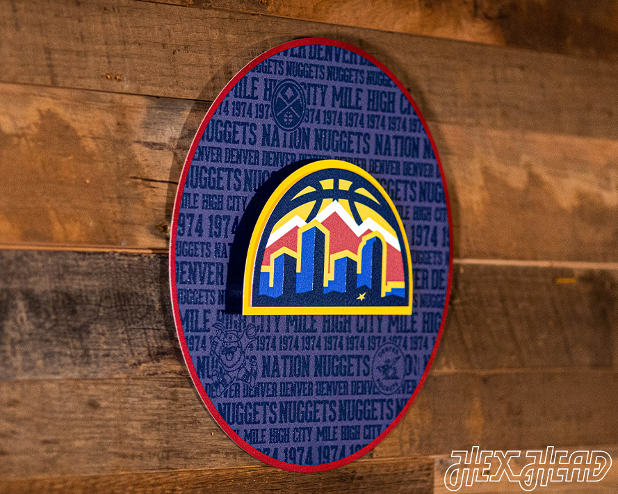 Denver Nuggets CRAFT SERIES 3D Vintage Metal Wall Art