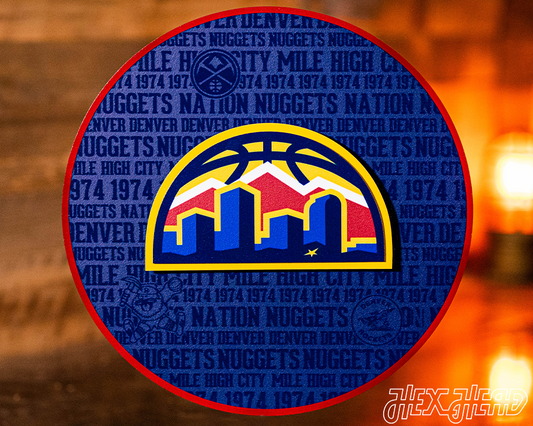 Denver Nuggets CRAFT SERIES 3D Vintage Metal Wall Art