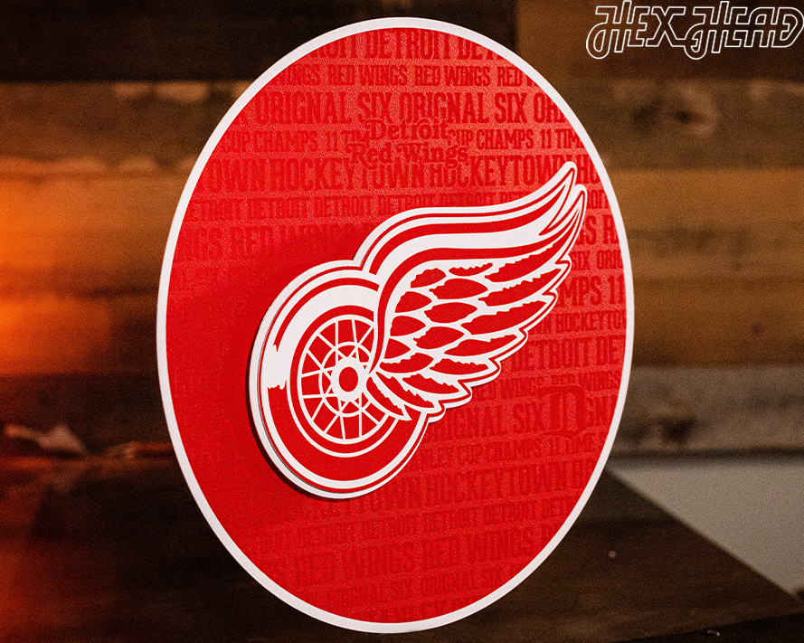 Detroit Red Wings CRAFT SERIES 3D Embossed Metal Wall Art