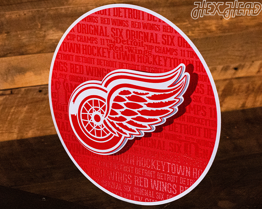 Detroit Red Wings CRAFT SERIES 3D Embossed Metal Wall Art