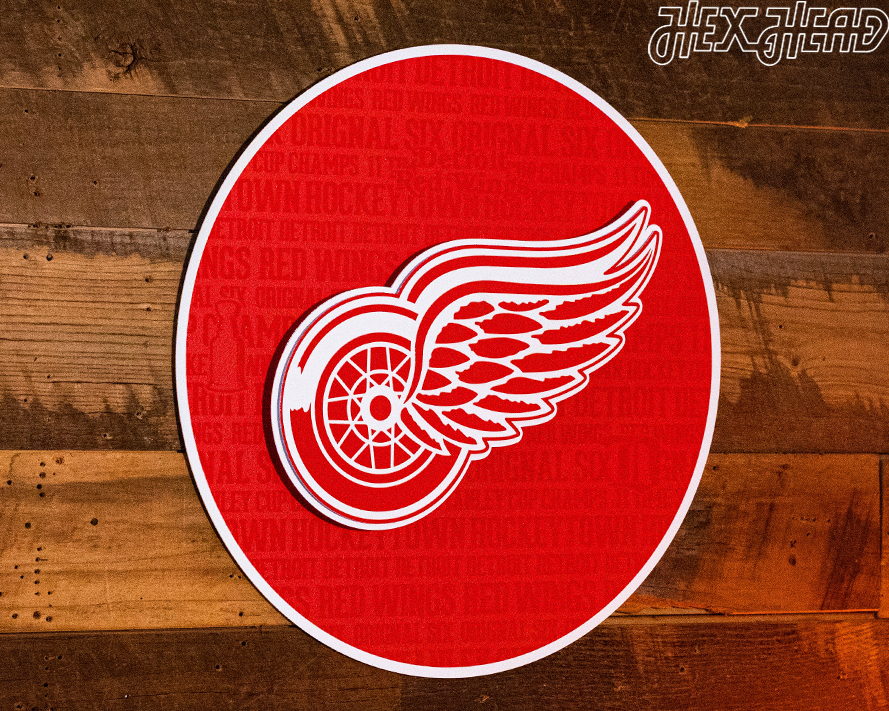 Detroit Red Wings CRAFT SERIES 3D Embossed Metal Wall Art