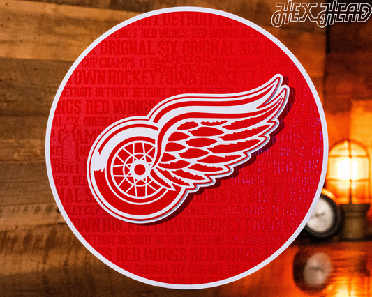 Detroit Red Wings CRAFT SERIES 3D Embossed Metal Wall Art