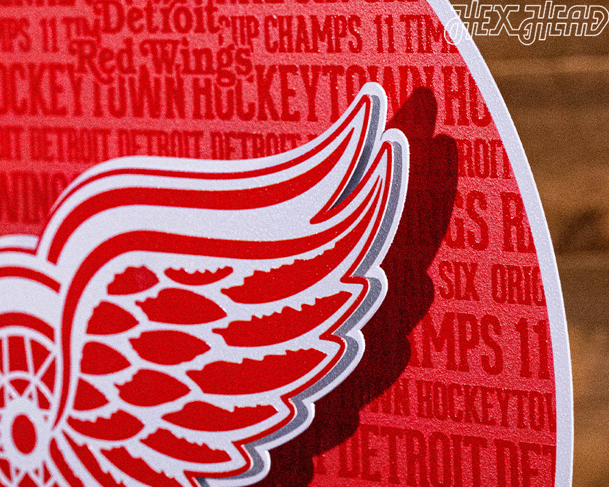 Detroit Red Wings CRAFT SERIES 3D Embossed Metal Wall Art