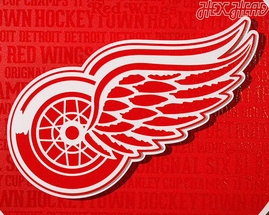 Detroit Red Wings CRAFT SERIES 3D Embossed Metal Wall Art