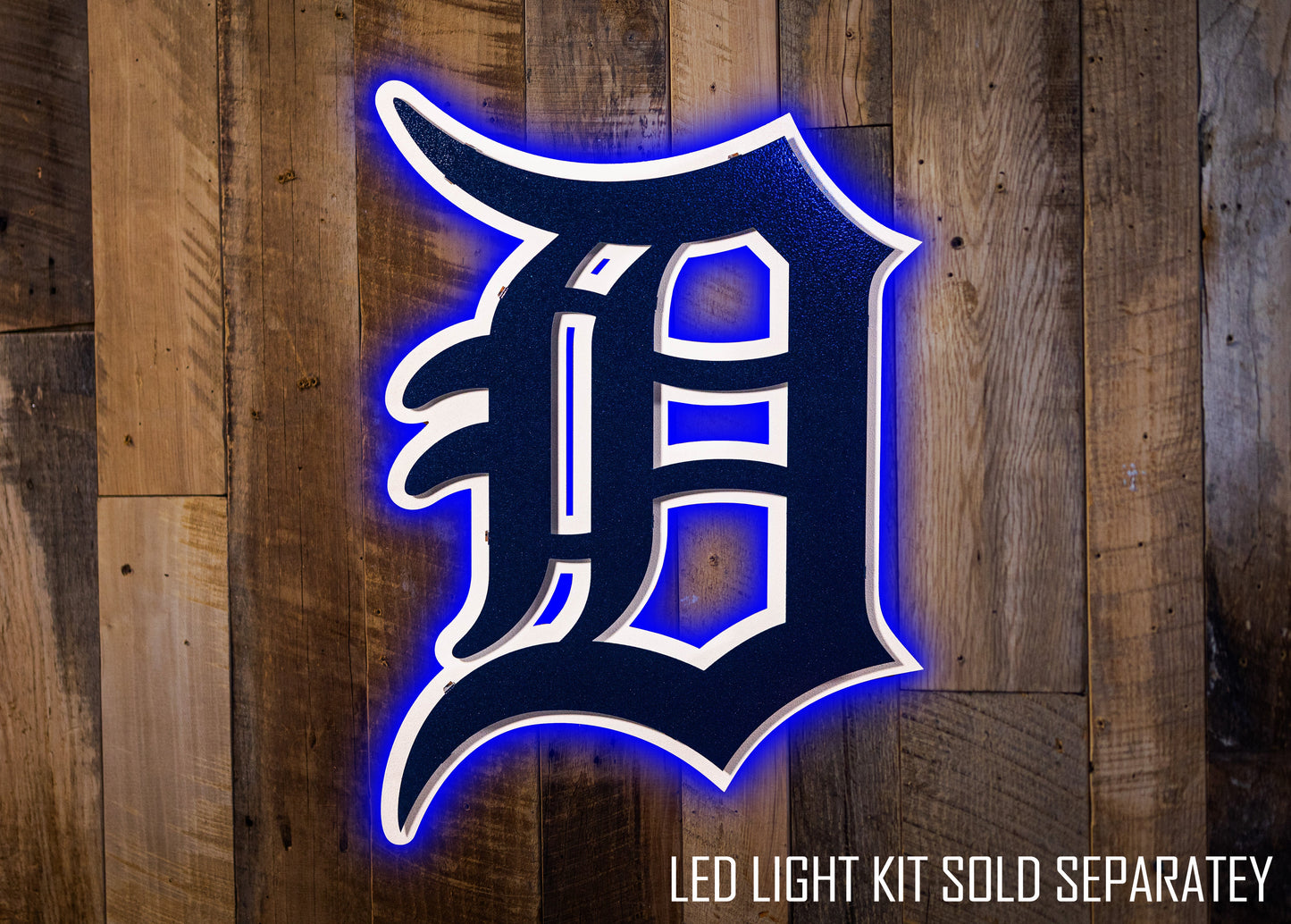 Detroit Tigers "D" - Navy/White 3D Vintage Metal Wall Art