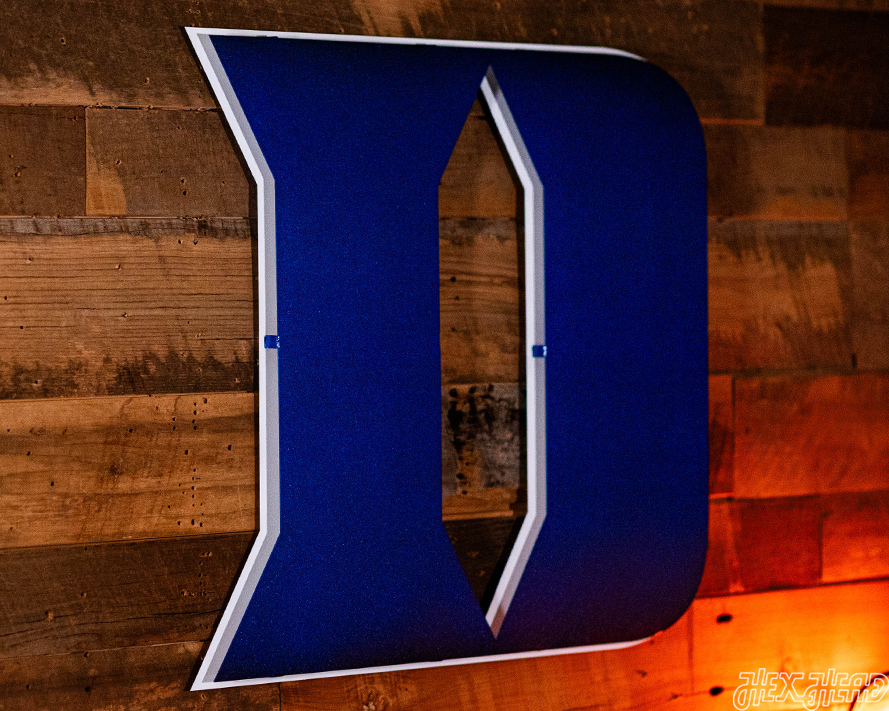 Duke Blue Devils "D" 3D Vintage Metal Wall Art