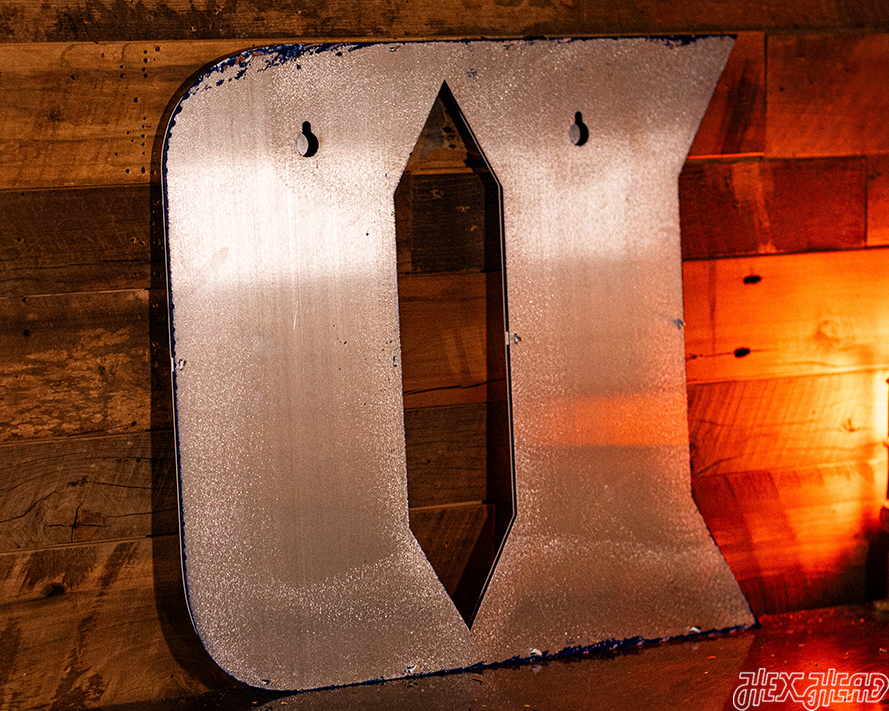 Duke Blue Devils "D" 3D Vintage Metal Wall Art