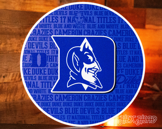 Duke Blue Devils CRAFT SERIES 3D Embossed Metal Wall Art