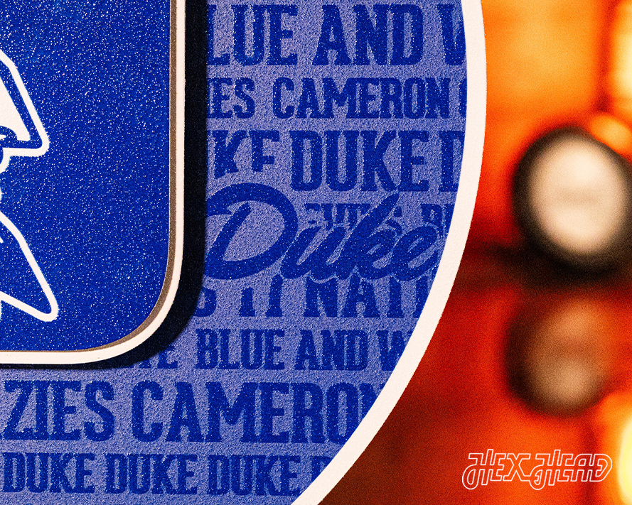 Duke Blue Devils CRAFT SERIES 3D Embossed Metal Wall Art