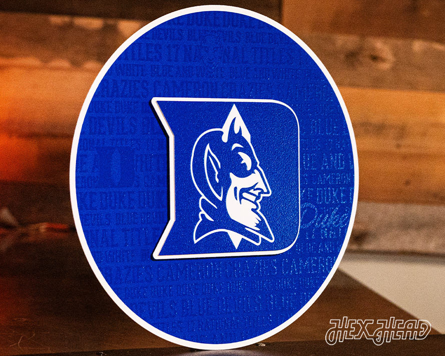 Duke Blue Devils CRAFT SERIES 3D Embossed Metal Wall Art