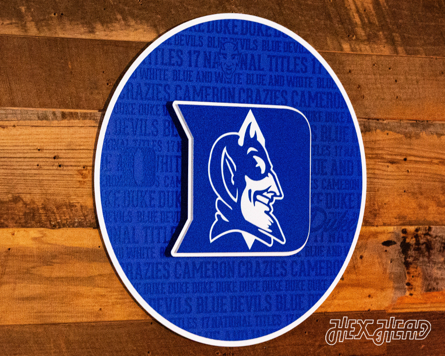 Duke Blue Devils CRAFT SERIES 3D Embossed Metal Wall Art