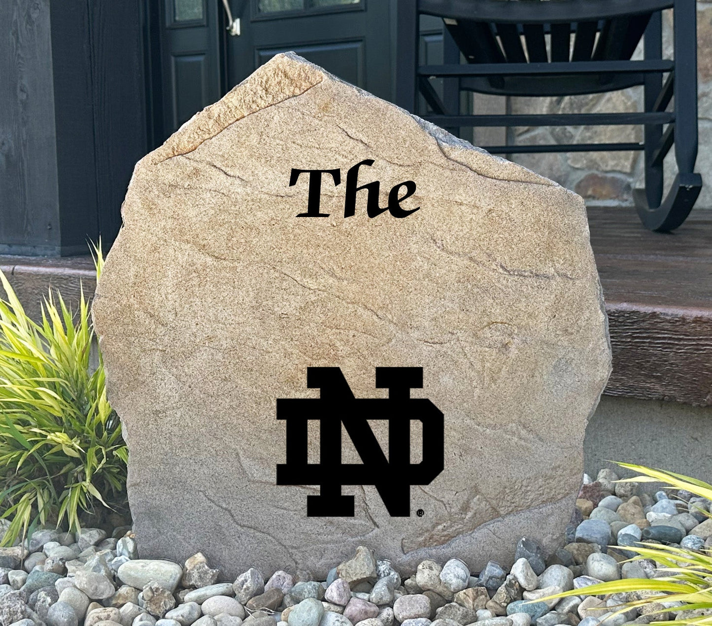 Notre Dame Fighting Irish Design-A-Stone Landscape Art Family Name