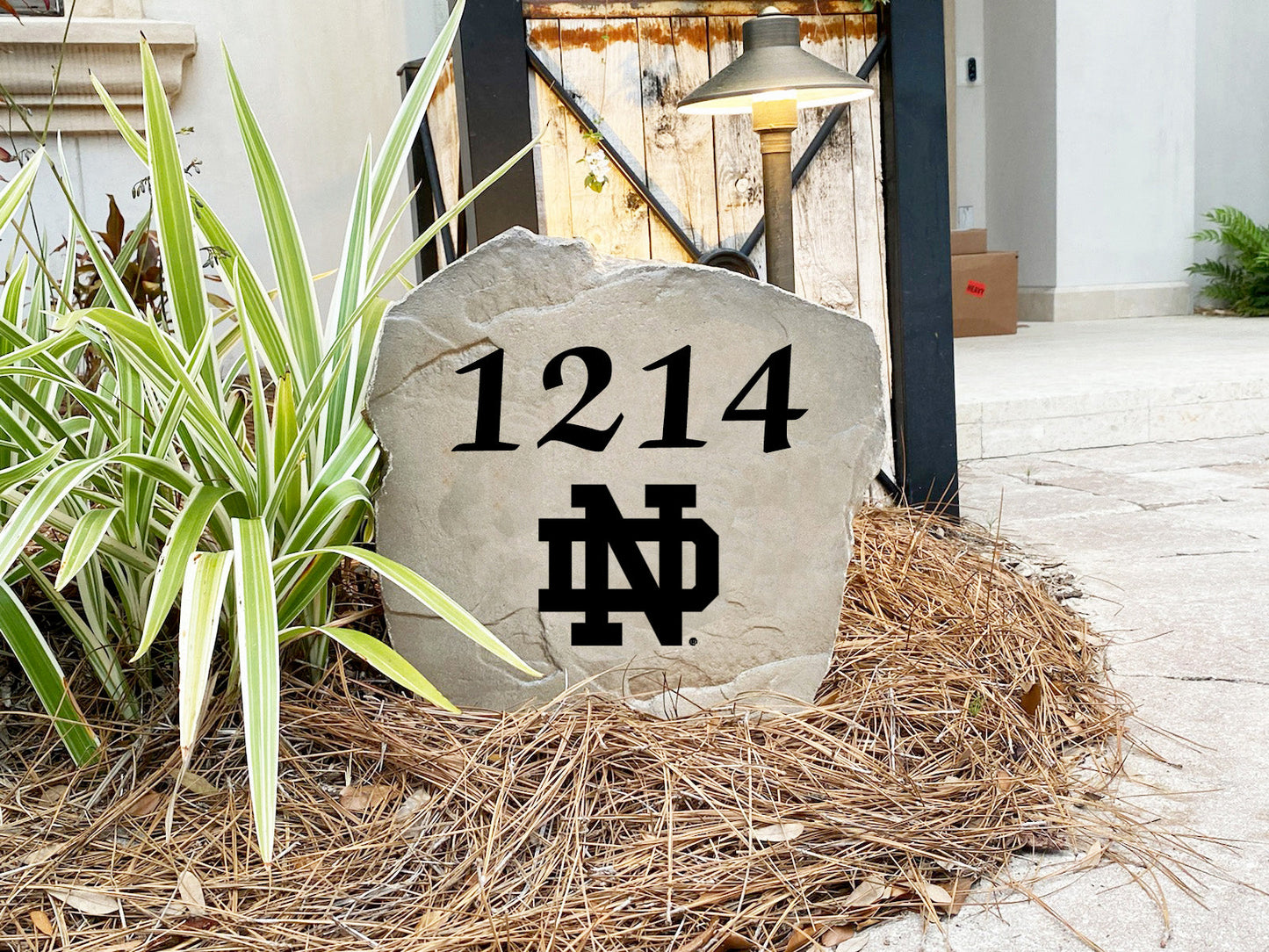 Notre Dame Fighting Irish Design-A-Stone Landscape Art Address Stone