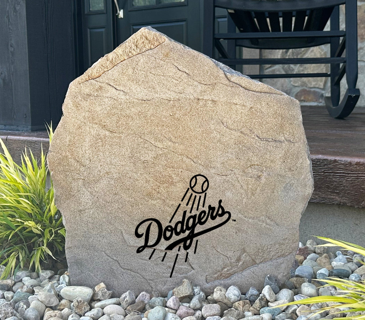 Los Angeles Dodgers Design-A-Stone Landscape Art Address Stone