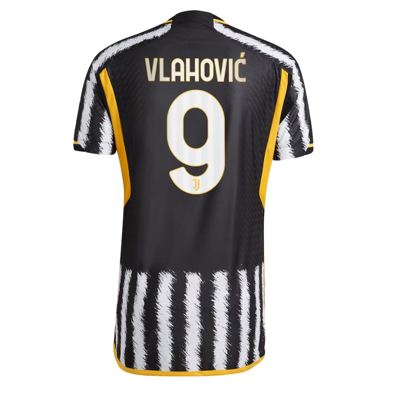 Dušan Vlahović Juventus Shirt 2023/24 Home Player Jersey - Black