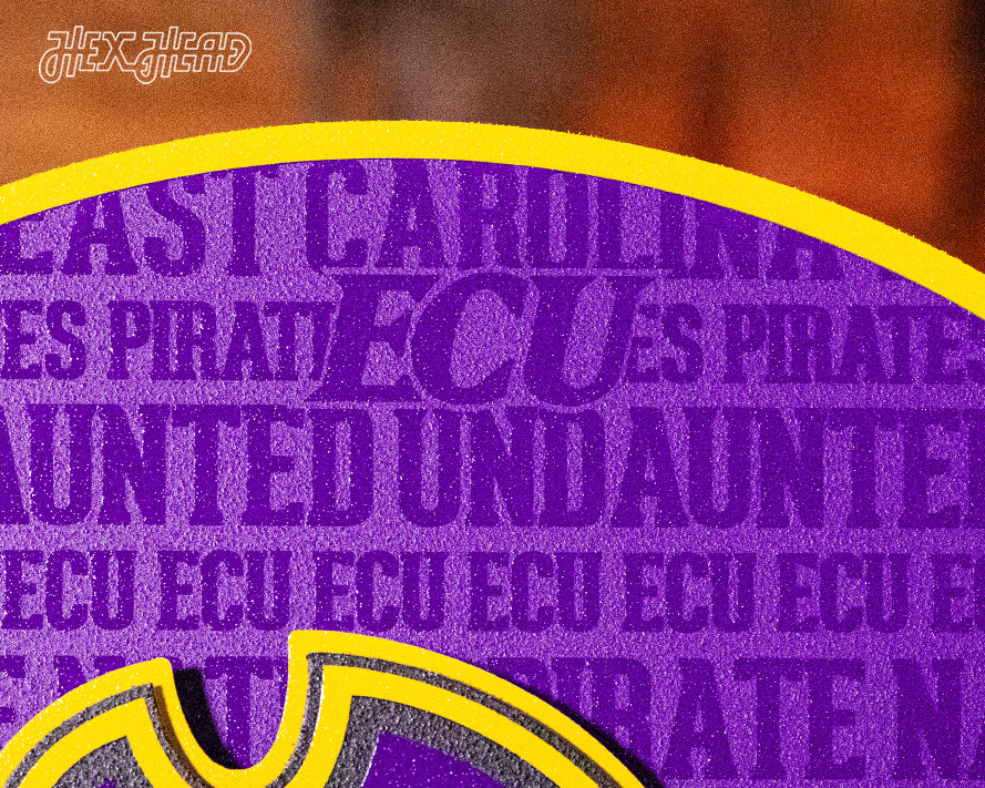 East Carolina ECU Pirates CRAFT SERIES 3D Embossed Metal Wall Art