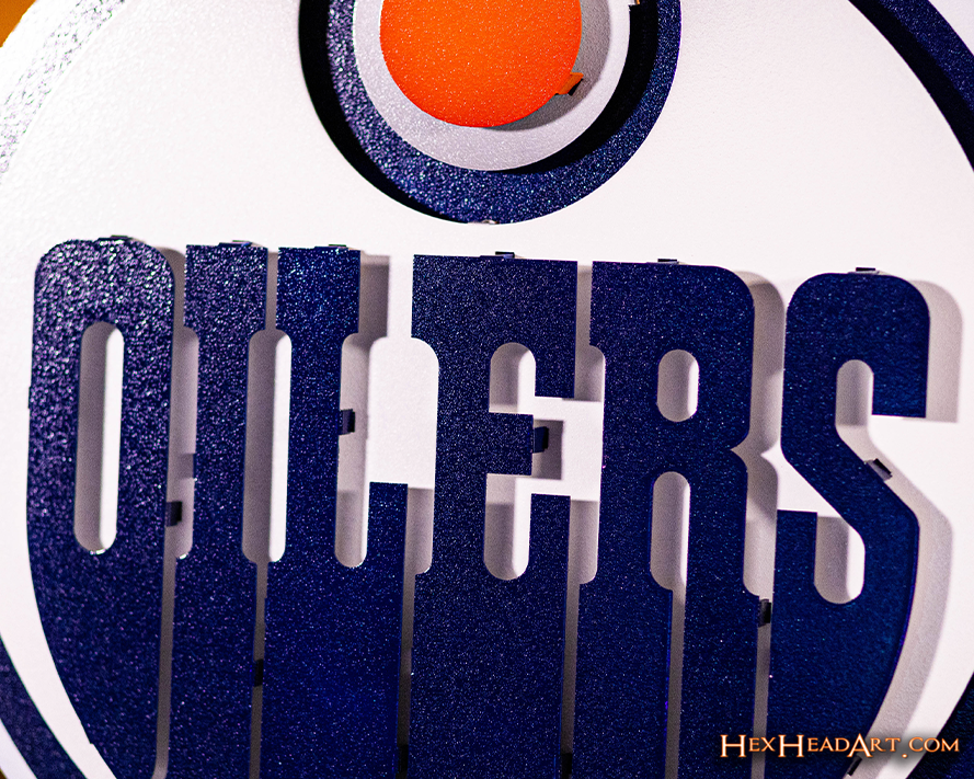 Edmonton Oilers NHL 3D Vintage Metal Wall Art