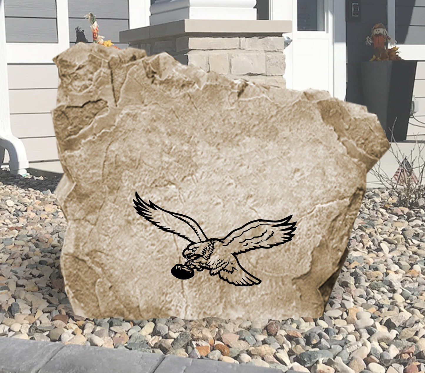 Philadelphia Eagles Design-A-Stone Landscape Art Address Stone