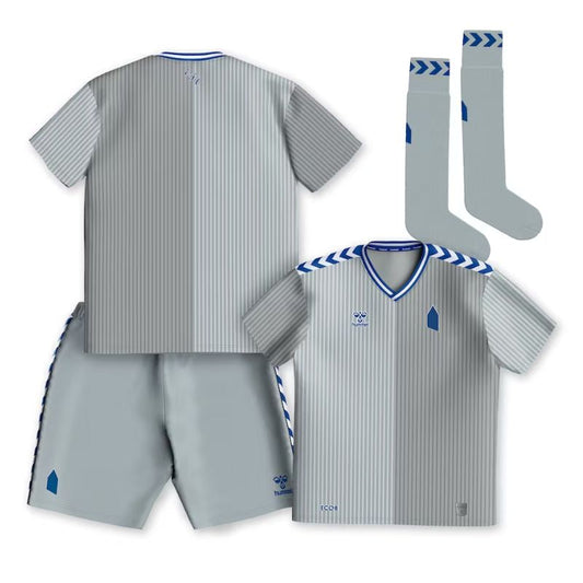 Everton Third Kids Kit 2023-24 Custom Jersey - Gray