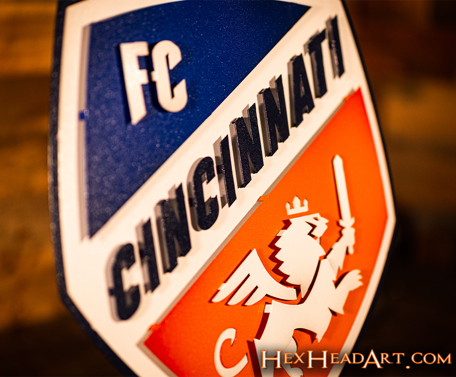 FC Cincinnati 3D Vintage Metal Wall Art