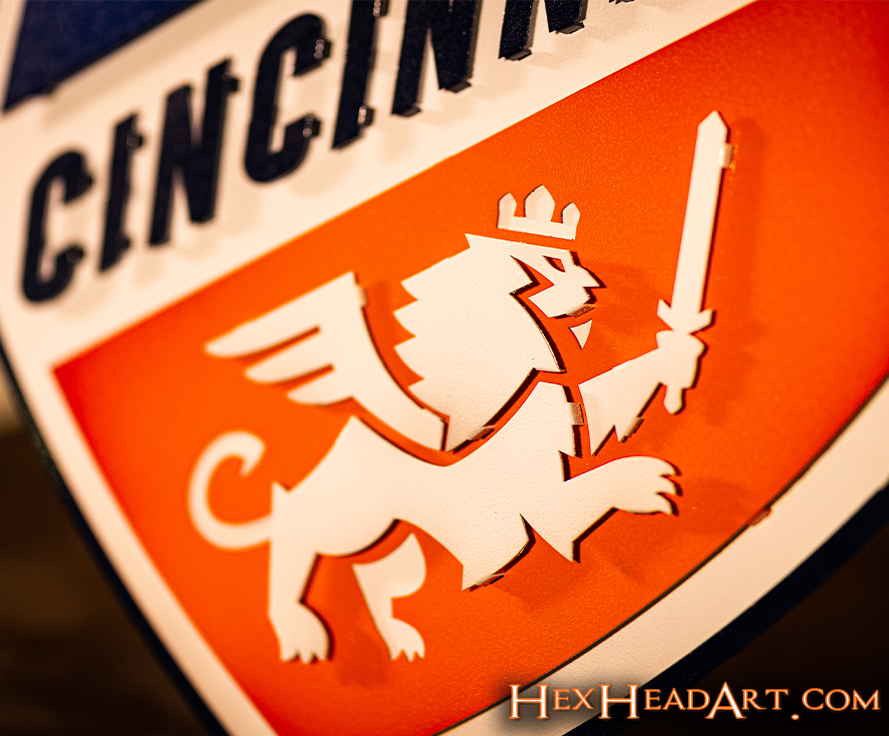 FC Cincinnati 3D Vintage Metal Wall Art