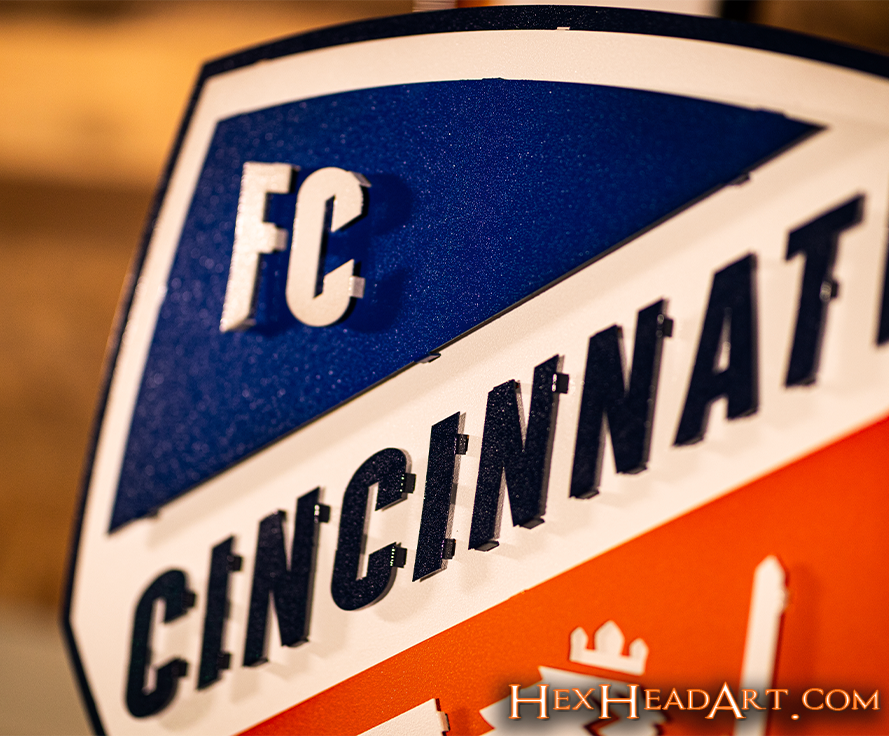 FC Cincinnati 3D Vintage Metal Wall Art