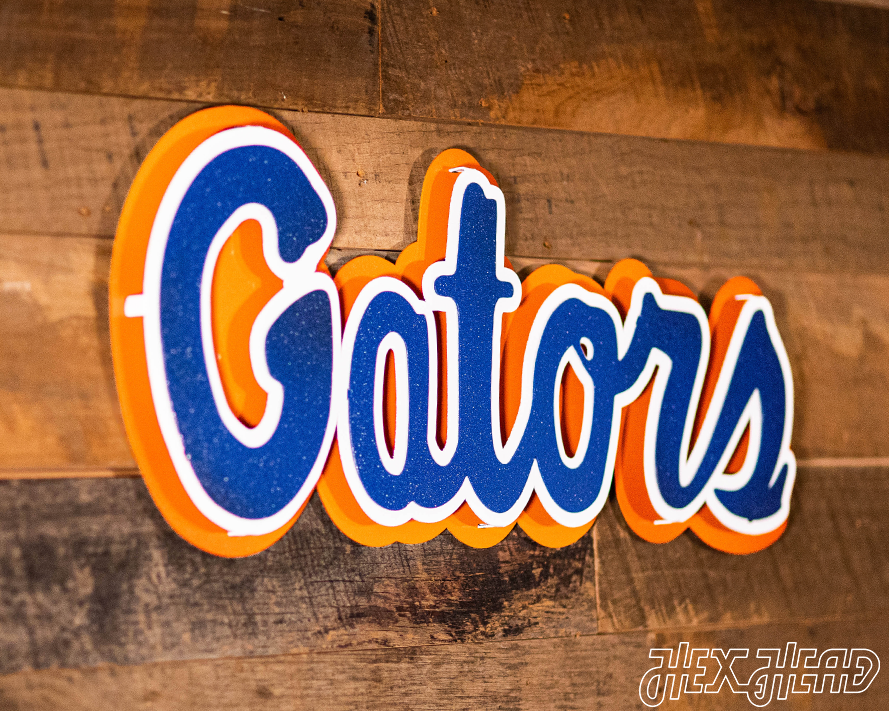 Florida "GATORS" 3D Vintage Metal Wall Art