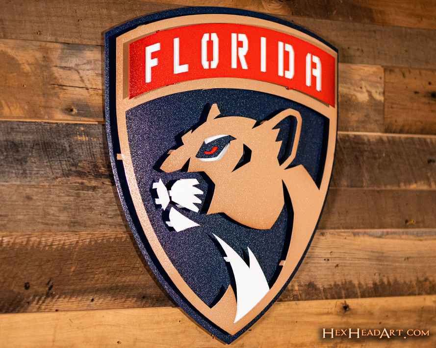 Florida Panthers NHL 3D Vintage Metal Wall Art