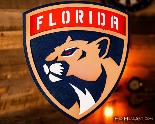 Florida Panthers NHL 3D Vintage Metal Wall Art