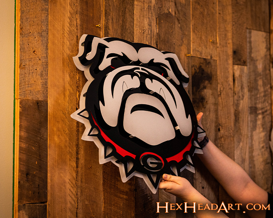 Georgia Bulldogs "Uga" 3D Vintage Metal Wall Art