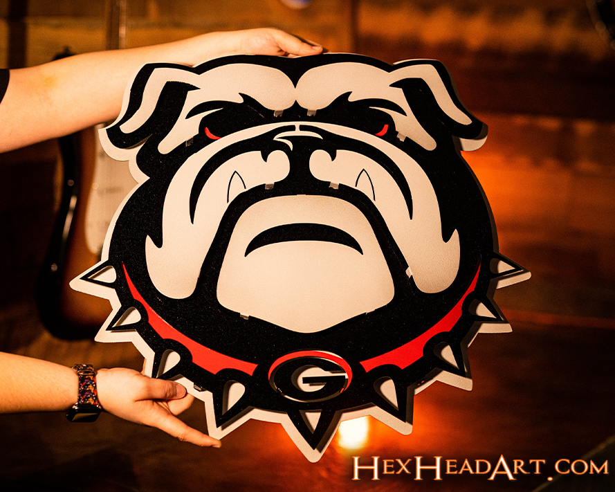 Georgia Bulldogs "Uga" 3D Vintage Metal Wall Art