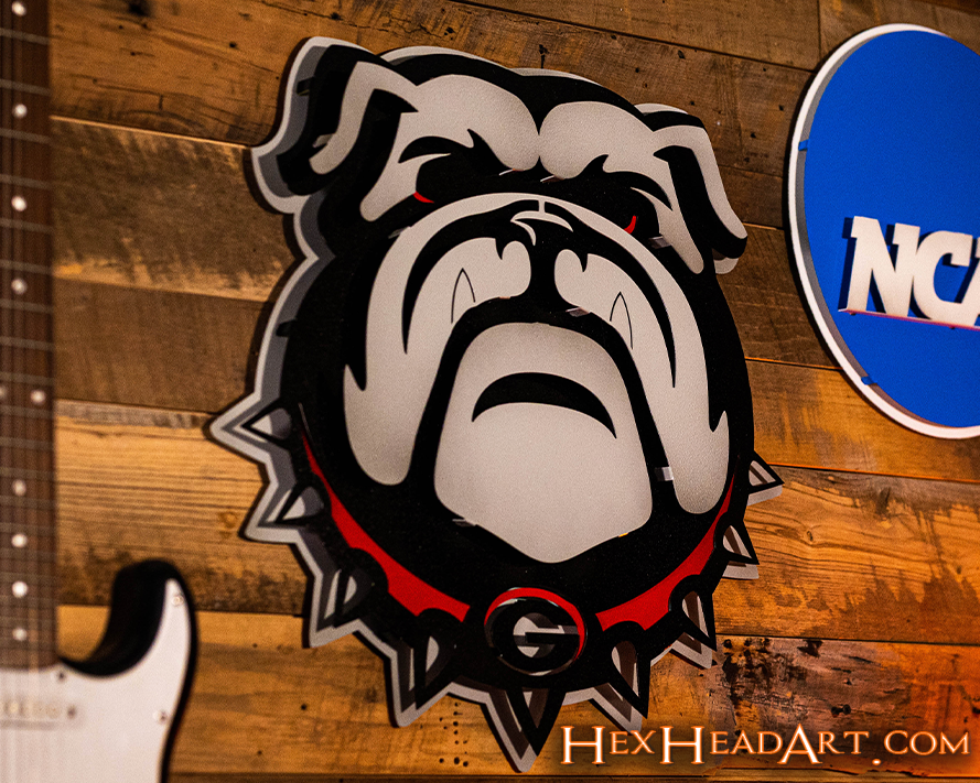 Georgia Bulldogs "Uga" 3D Vintage Metal Wall Art