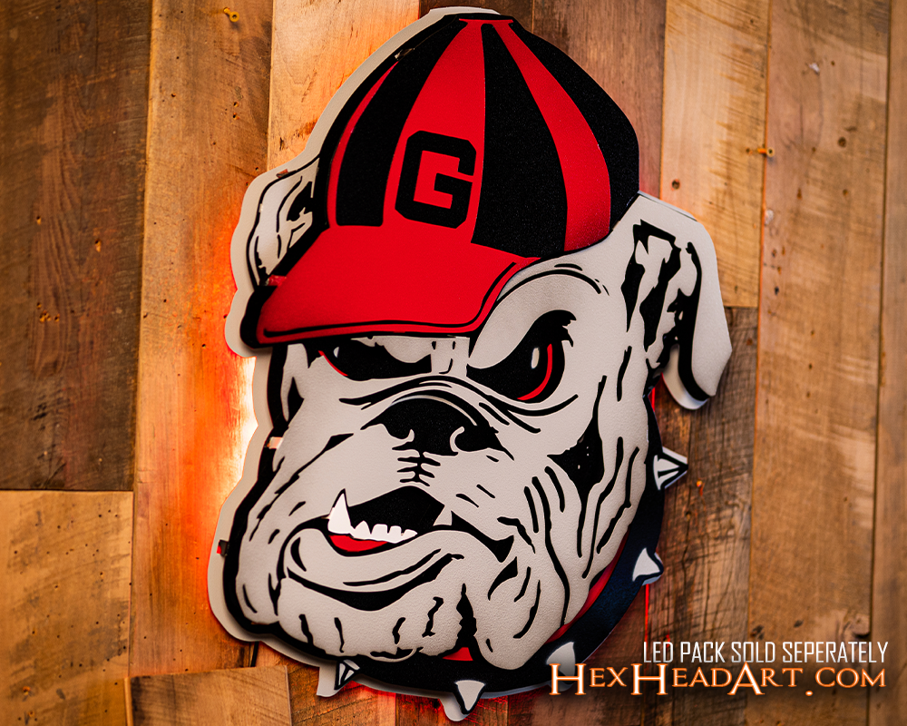 Georgia Bulldogs "Old School UGA" 3D Vintage Metal Wall Art