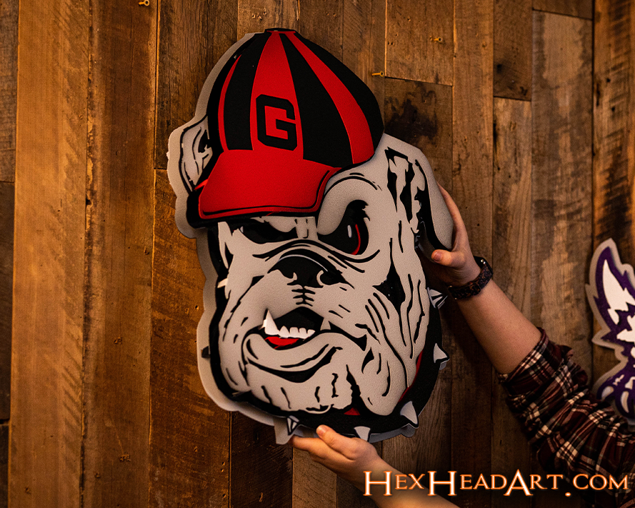 Georgia Bulldogs "Old School UGA" 3D Vintage Metal Wall Art