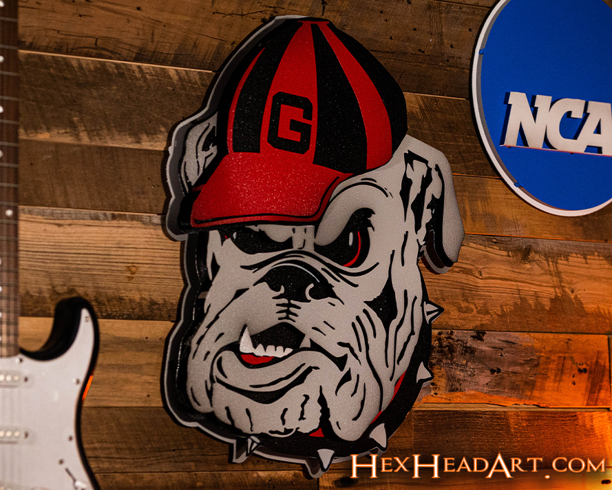 Georgia Bulldogs "Old School UGA" 3D Vintage Metal Wall Art