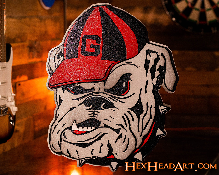 Georgia Bulldogs "Old School UGA" 3D Vintage Metal Wall Art