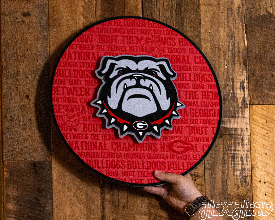 Georgia Bulldogs "UGA" CRAFT SERIES 3D Embossed Metal Wall Art