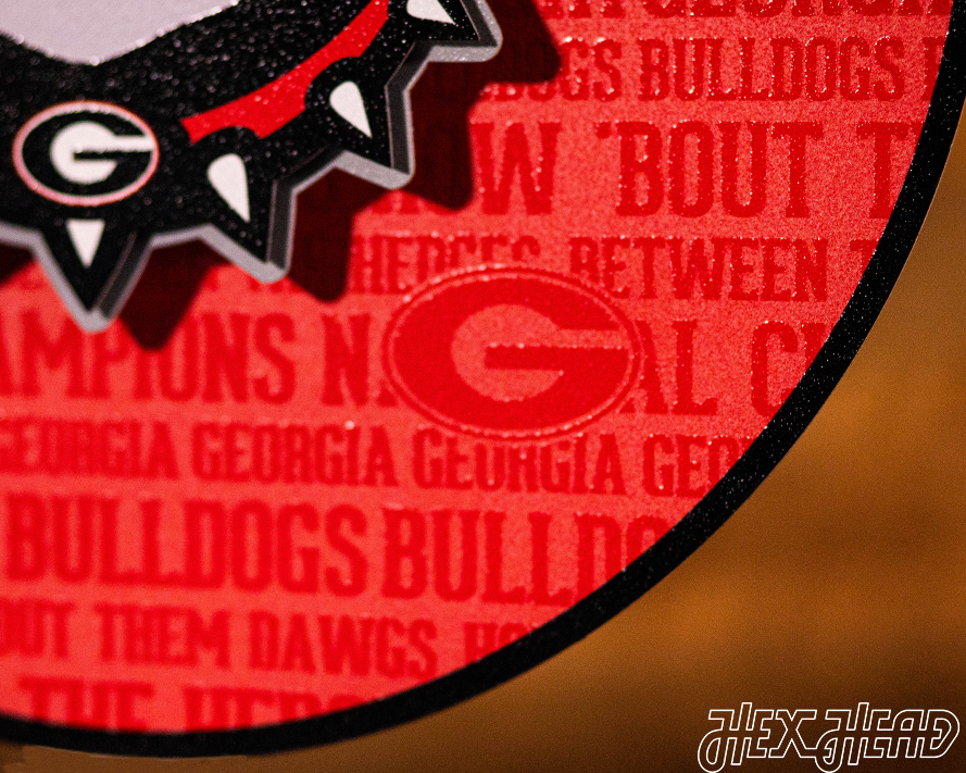 Georgia Bulldogs "UGA" CRAFT SERIES 3D Embossed Metal Wall Art