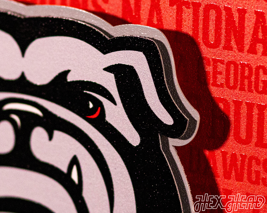 Georgia Bulldogs "UGA" CRAFT SERIES 3D Embossed Metal Wall Art