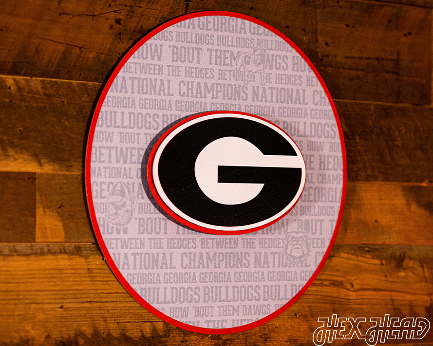 Georgia Bulldogs "G" CRAFT SERIES 3D Embossed Metal Wall Art