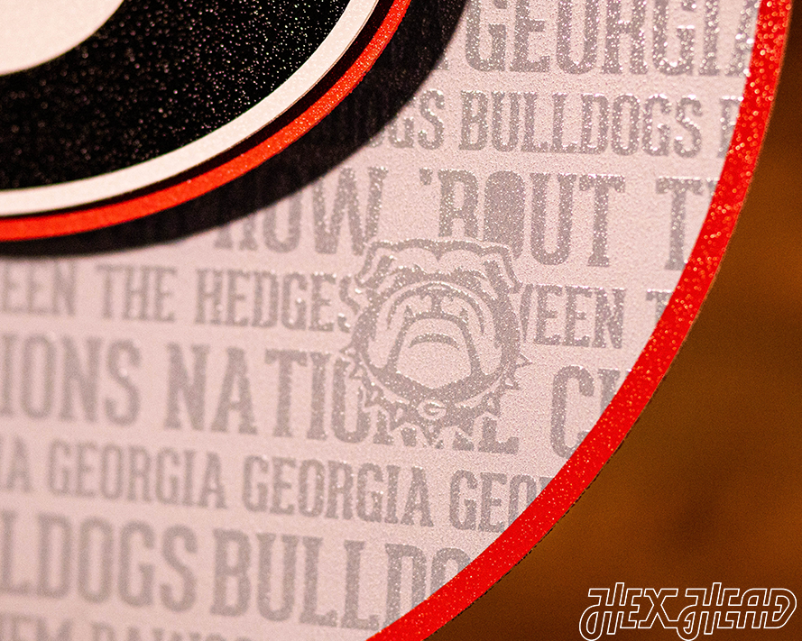 Georgia Bulldogs "G" CRAFT SERIES 3D Embossed Metal Wall Art