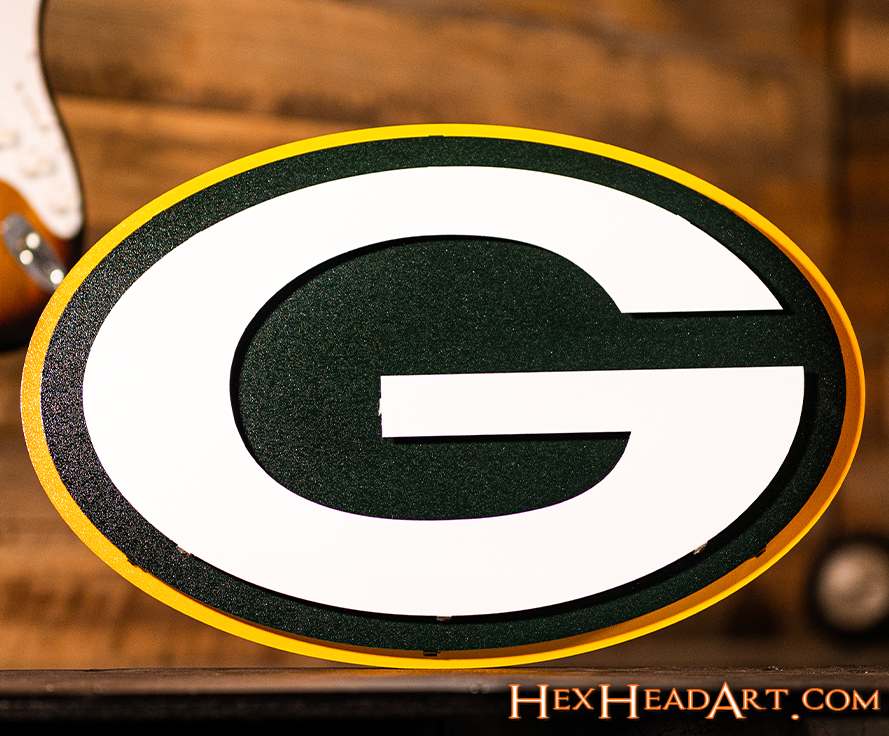 Green Bay Packers "G" 3D Vintage Metal Wall Art