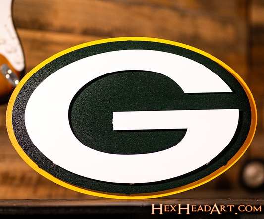 Green Bay Packers "G" 3D Vintage Metal Wall Art