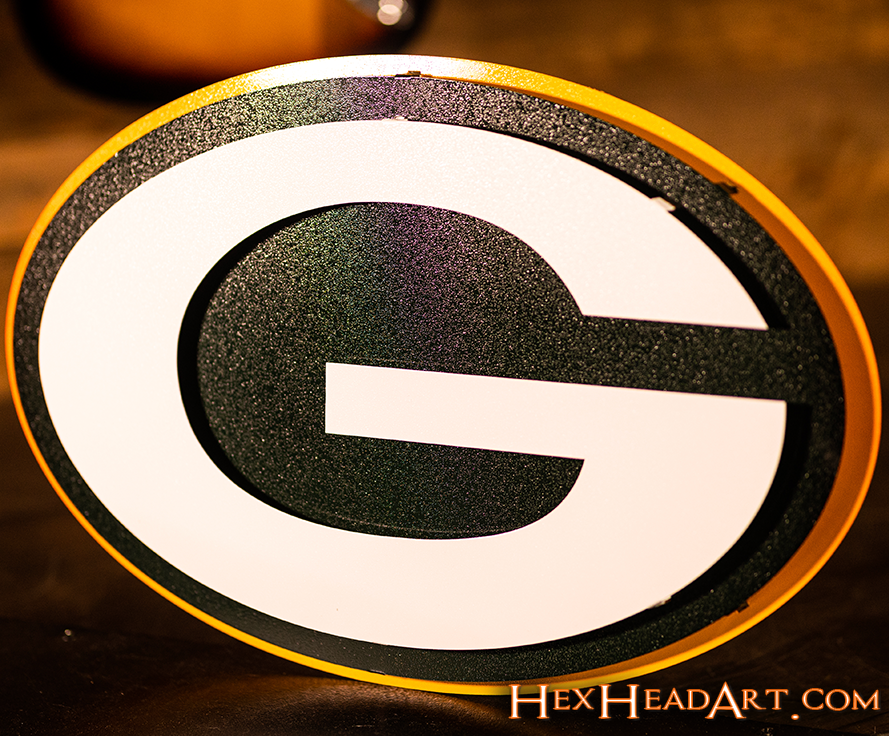 Green Bay Packers "G" 3D Vintage Metal Wall Art