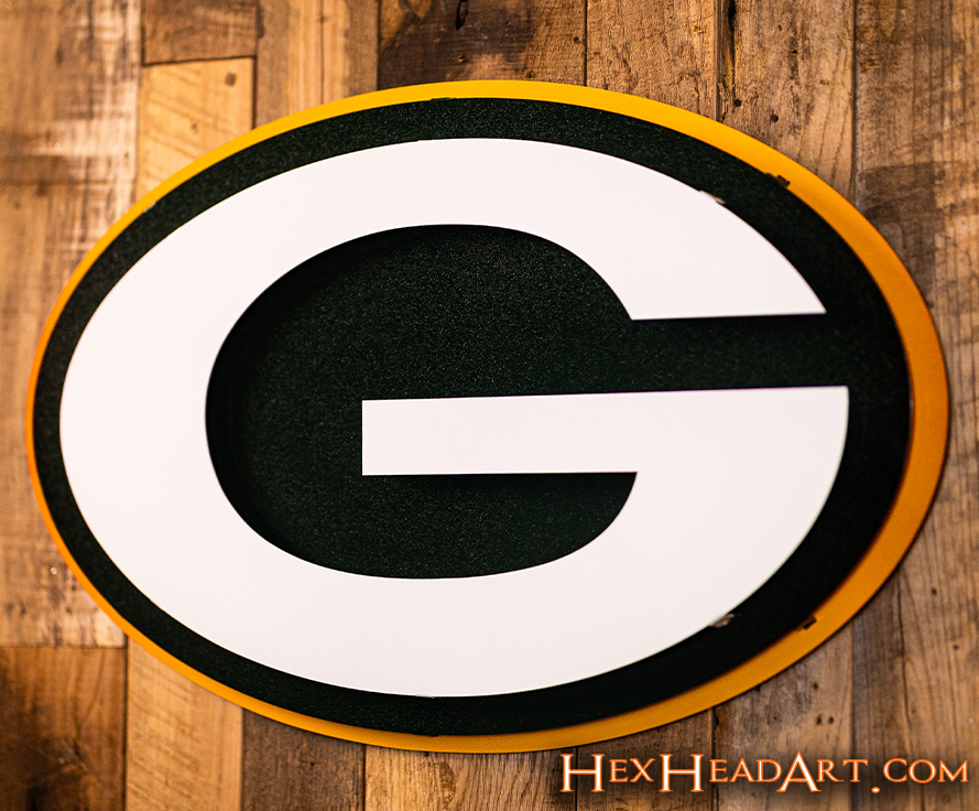 Green Bay Packers "G" 3D Vintage Metal Wall Art