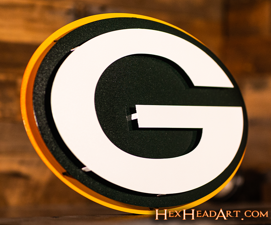 Green Bay Packers "G" 3D Vintage Metal Wall Art